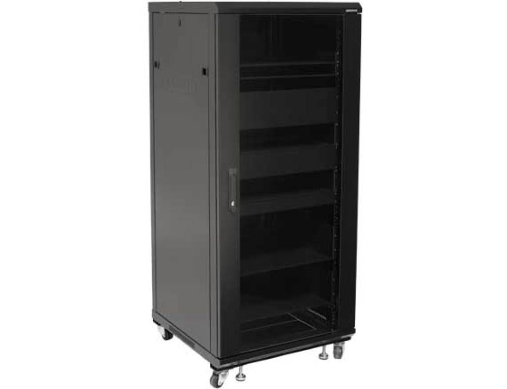SANUS CFR2127 27U rack shown from the front right